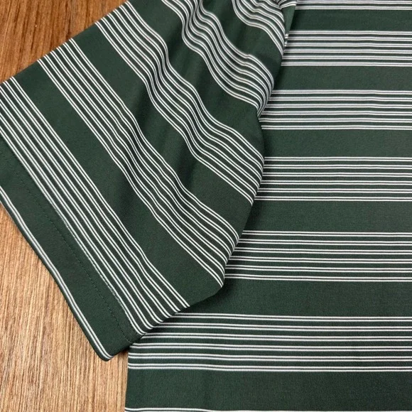 Russell Athletic Men Green Striped Polo Shirt University of Miami U Logo XL - Picture 6 of 10